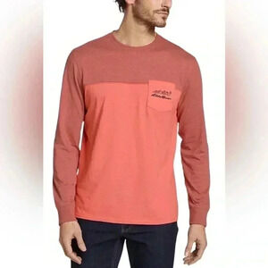 Eddie Bauer Legend Wash Pro Tee Men’s Small Color Block Long Sleeve Shirt